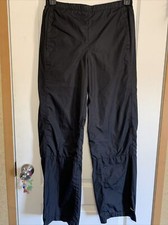 Vintage Nike Women's Windbreaker Pants Lined Ankle Zip Black Sz M B23