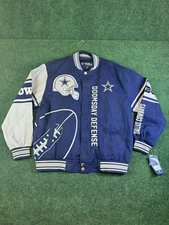 Dallas Cowboys JH Design Twill Navy Blue Jacket Mens Size Large New With Tags