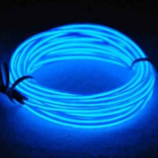Neon LED Light Glow EL Wire String Strip Rope Tube Decor Car Party + Controller