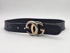 Vintage GUCCI Brow Leather Interlocking Buckle Belt Made in Italy 26-30 In
