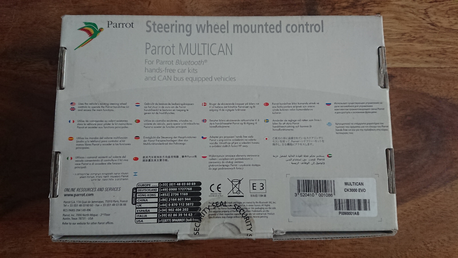 Interface MULTICAN Parrot CK3000 pour contrôler vos appels sans lâcher le volant