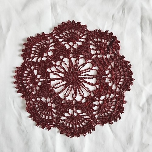 Vtg Crocheted Doilies Lot 3 Handmade Doily Mat Lace Crochet Grannycore Christmas - Picture 6 of 12