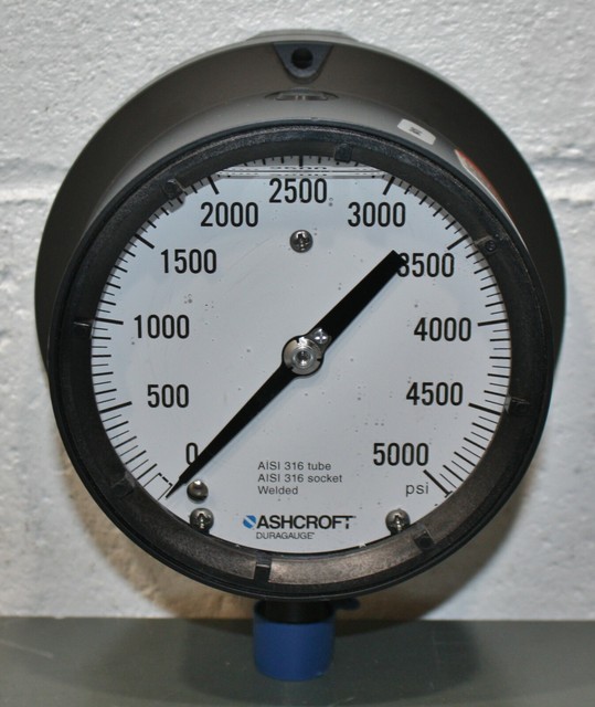 Ashcroft 451379ssl04l5000 Pressure Gauge 4 1/2 in 5000 PSI for sale