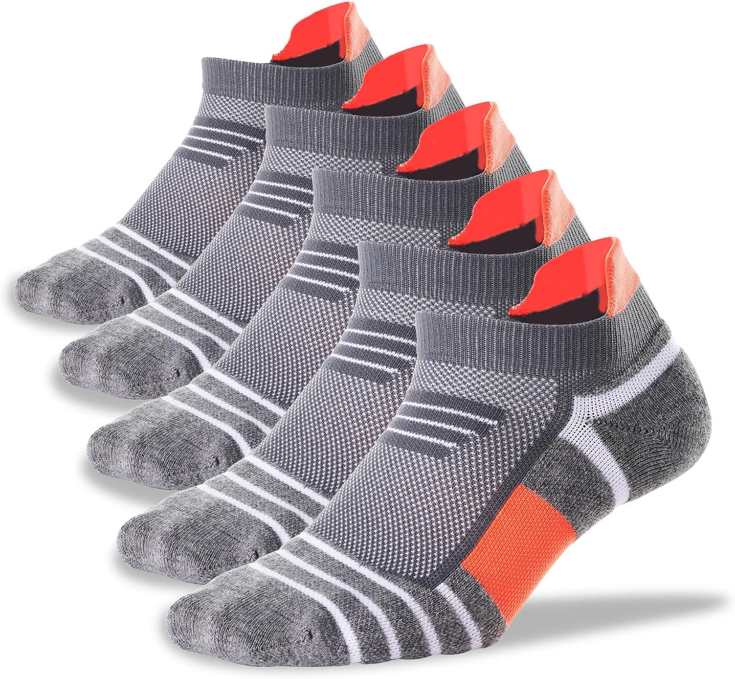 Copper Cushioned Athletic Ankle Socks, Low Cut Training Socks, Odor Free, Moistu