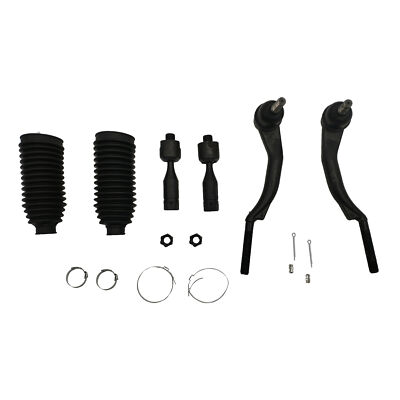 6pc Front Inner Outer Tie Rod w/ Boot For Chevy Trailblazer GMC Envoy 03-09