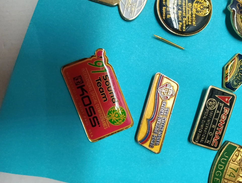 21 Lapel Pins Special Olympics, Judge IBM Gm Red Lobster Disney And More - Image 3 of 4