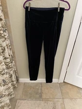 Ruby Ribbon velvet leggings Sapphire (Blue) Large Reg. $79