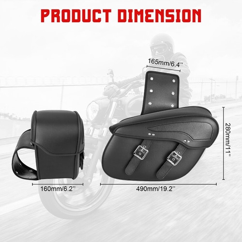 Motorcycle Saddlebag Side Pannier Waterproof Saddle Bags Luggage Universal - Picture 3 of 12