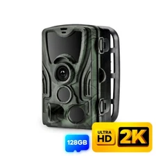 2K Trail Camera Night Vision No Glow 6-Month Battery Life 128GB Outdoor CCTV