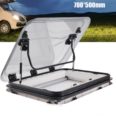 500x700mm Caravan RV Window Skylight Roof Vent Hatch Cut Out Anti-UV Window Push