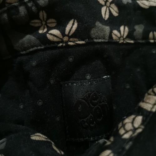 Pretty Green Polo Shirt Mens S Small Black Floral Pattern Short Sleeve Stretch - Picture 3 of 9