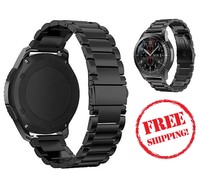 Strap Wrist Band For Samsung Gear S3 Classic / Frontier Smartwatch 22mm Black Strap Wrist Band For Samsung Gear S3 Classic / Frontier Smartwatch 22mm Black