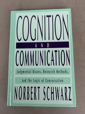 Cognition And Communication: Judgmental Biases, Research Methods,
