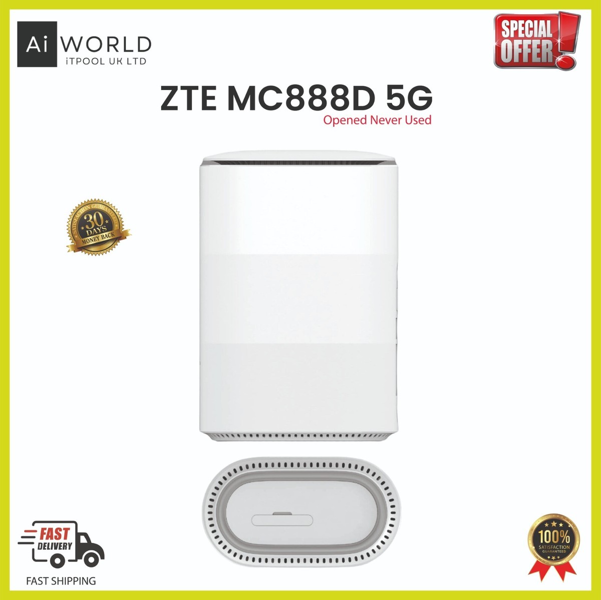 ZTE MC888D 5G Unlocked Wi-Fi, Home Router - 12dBi - 250 Mbps