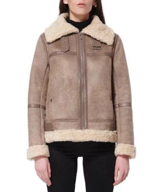 Sherpa aviator jacket womens cheap