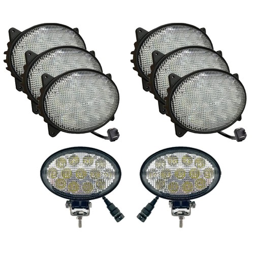Oval 12V Led Work Light Kit 8Pcs/Lots For Case IH Combines 9120,9130,9230,8120+