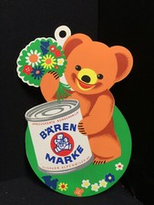 B&auml;renmarke  Schild aus Kunststoff- T&uuml;rh&auml;nger  24 x 15  cm - D um 1960 makellos