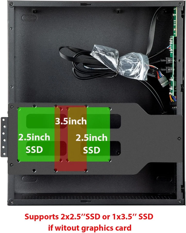 Micro ATX Case PC Case: MATX Case DTX Mini PC ITX Desktop Computer Case Support - Image 3 of 4