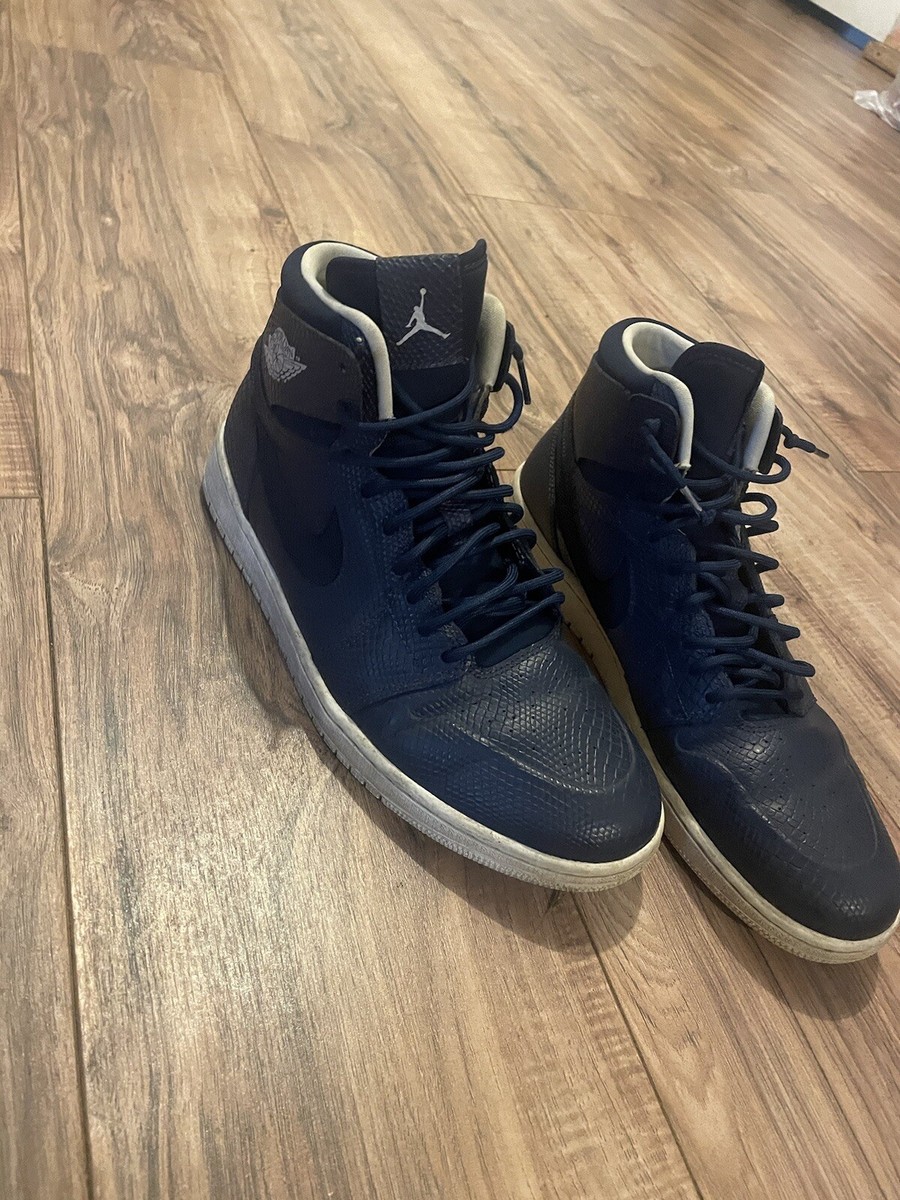 Size 12 Jordan High Nouveau Navy Snake 2016