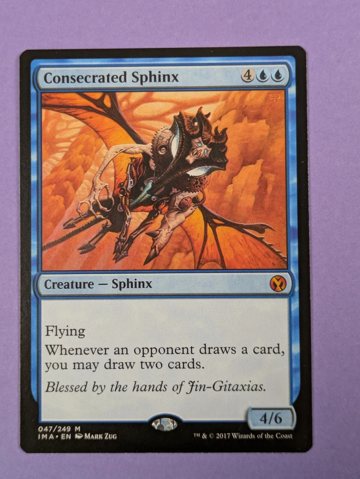MTG Magic The Gathering: Iconic Masters: Consecrated Sphinx Mythic #076/249 - NM - Image 2 of 3
