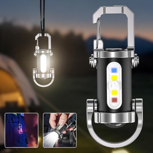 Portable Waist Hanging Keychain Plastic Lamp Multifunctional Emergency Char U7 - Picture 5 of 23