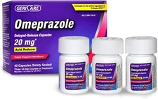 GeriCare Omeprazole Delayed Release Capsules 20 mg, Acid Reducer (42 CAPSULES)