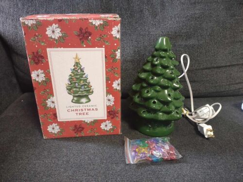 Cordless 5 Inch Ceramic Christmas Tree, The Vermont Country Store, Comes w/box - Picture 1 of 4