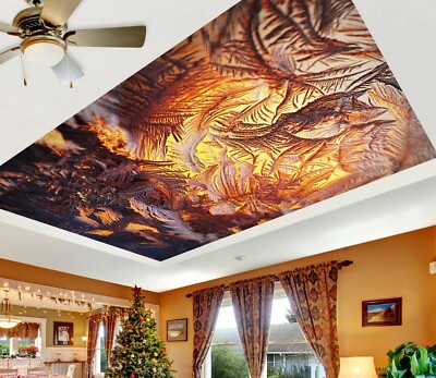 3D Sunset Leaves ZHU297 Ceiling Wall Paper Wall Print Decal Wall Deco Zoe