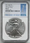 2021 Silver Eagle - Eagle Landing Type 2 - FDOI - NGC MS70