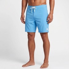 Hurley One and Only Solid 20" Mens Board Shorts Blue Size 32 MBS0011000