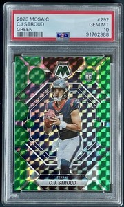 2023 Mosaic CJ Stroud Rookie Green Mosaic Prizm RC #292 Texans PSA 10 GEM MINT