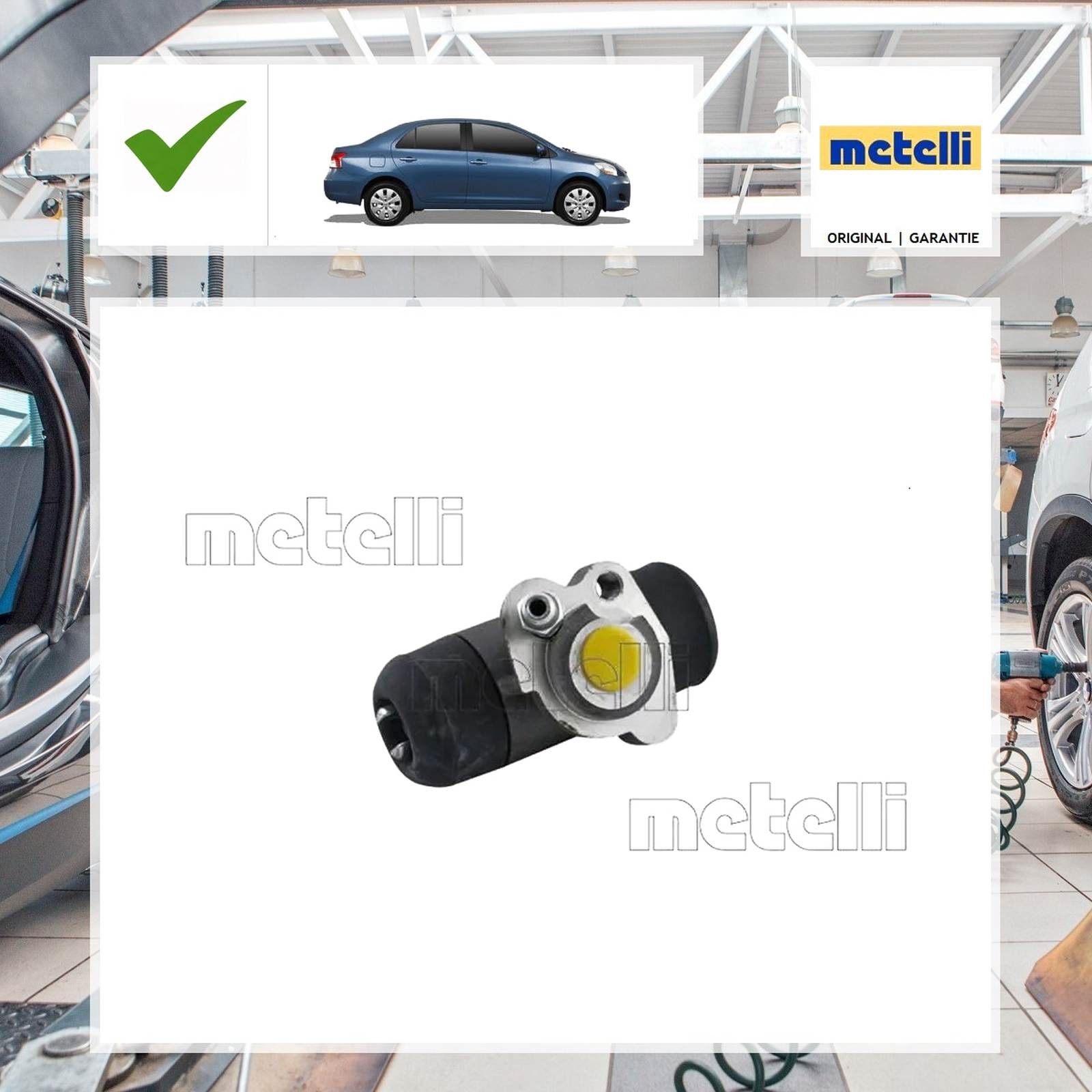 Radbremszylinder Hinten, Links Metelli für Toyota Yaris / Vios Stufenheck _P9_