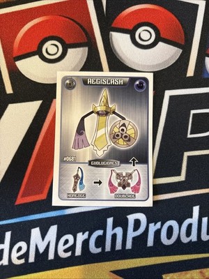 Rare POKEMON EVOLUTIONS STICKER Aegislash - Honedge - Doublade FULL ART Low Pop