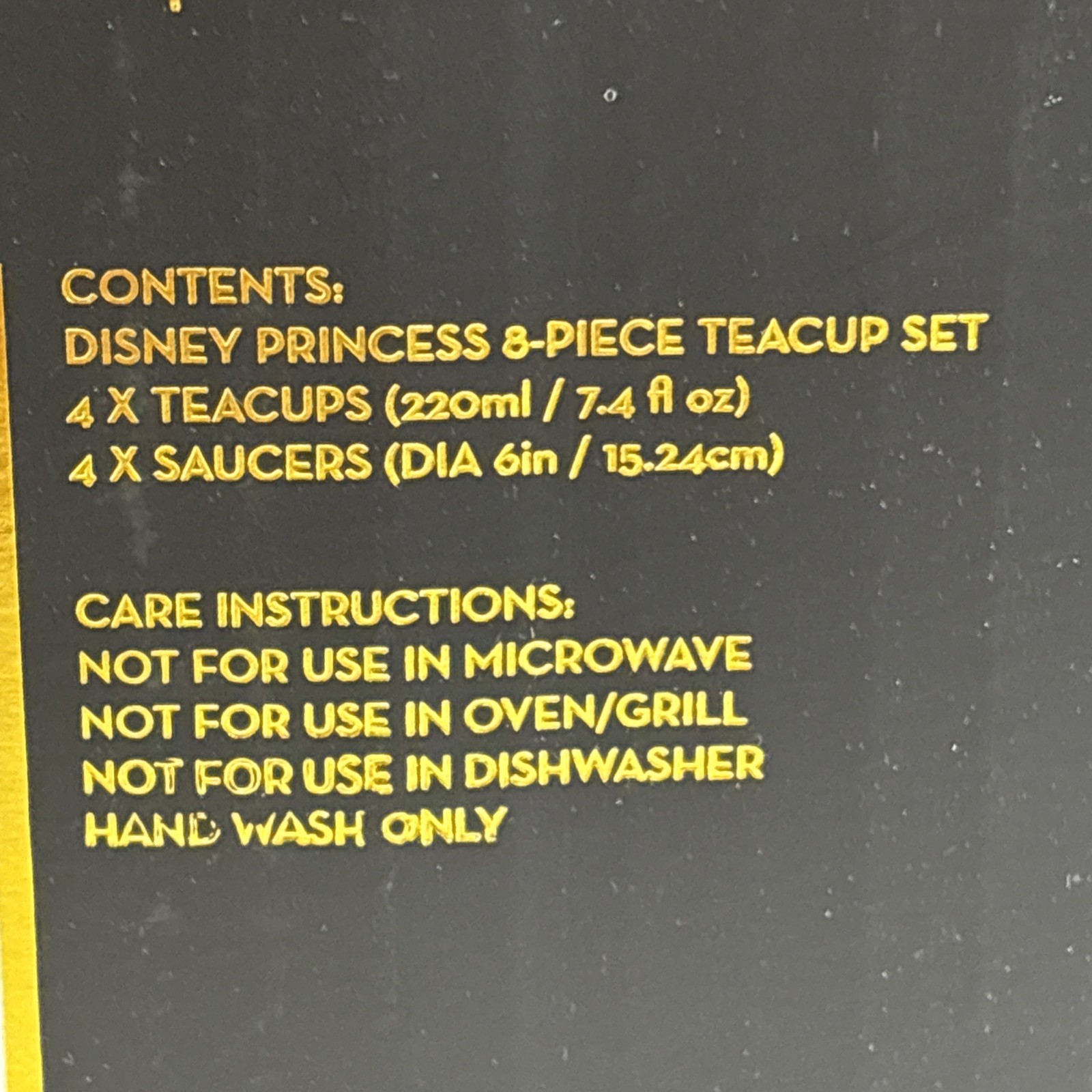 New! Disney Princess 8 Piece Ceramic Teacup Set Tiana Rapunzel Mulan Aurora