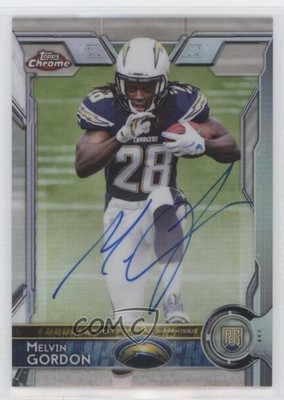 2015 Topps Chrome Rookies Refractor 38/150 Melvin Gordon #105 Rookie Auto RC 2u8