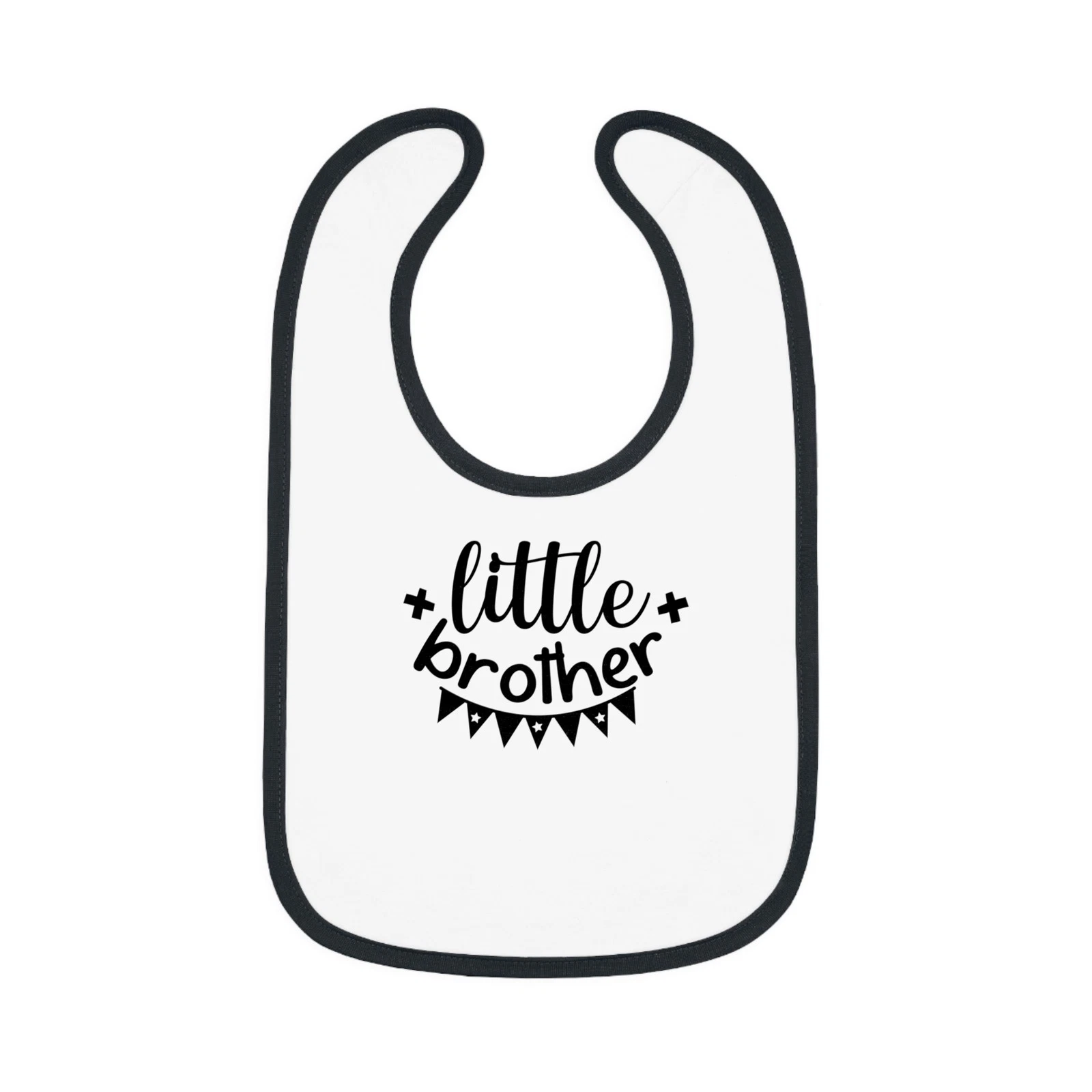 Baby Bib with Contrast Trim - Perfect for Little Brothers, Newborn Gift, [...]