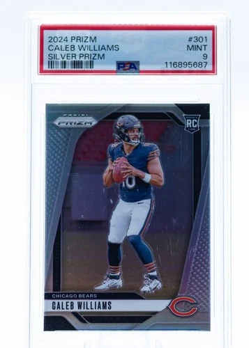 Caleb Williams (RC) #301 2024 Panini Prizm • Silver • PSA 9 • Bears