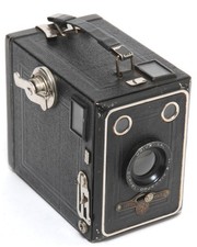  Vintage Balda Mickey Rollbox Box camera Universal Double Lens F:11 EMERGENC...