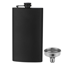 YFS 12 Oz Hip Flask for Liquor Matte Black St...