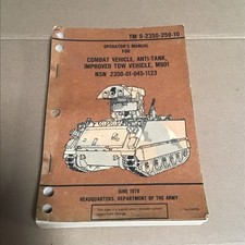 Véhicule de combat de l'armée américaine, antichar, véhicule TOW amélioré livre historique B-1