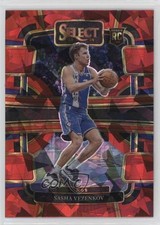 2023-24 Panini Select Concourse Red Cracked Ice Prizm Sasha Vezenkov #74 uk2