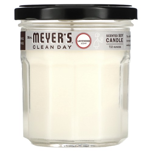 Mrs Meyers Clean Day Scented Soy Candle Lavender Scent 7 2 oz Cruelty-Free, Not