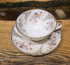 Thomas Ivory Bavaria Mokkatasse mit Unterteller - Edles Blumendekor & Goldrand