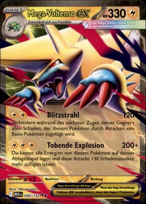 Pokemon Mega Voltenso ex MEG 050 Double Rare (6431)