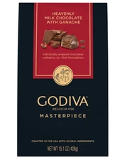 GODIVA HEAVENLY MILK CHOCOLATE WITH GANACHE MASTERPIECE 15.1 OZ