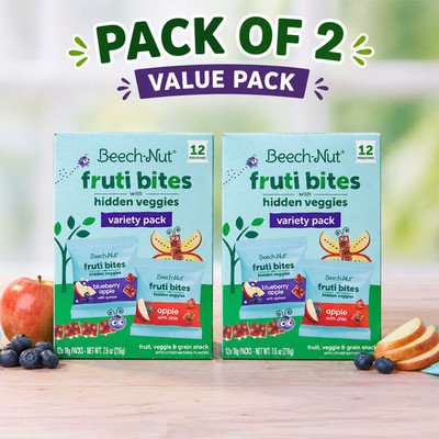 Toddler Fruit Snacks Hidden Veggies 12 Pack 2 Box Gluten Free Kids Snack