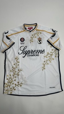 SUPREME FLORAL SOCCER JERSEY White Gold (SZ L) FW25 | eBay