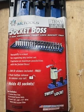 Pair of MLTOOLS 1/2, 3/8, And 1/4 Drive Socket Organizer