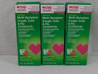 CVS Health - Severe Cough & Sore Throat Liquid - 8oz - exp 01/27 - 3 Pack