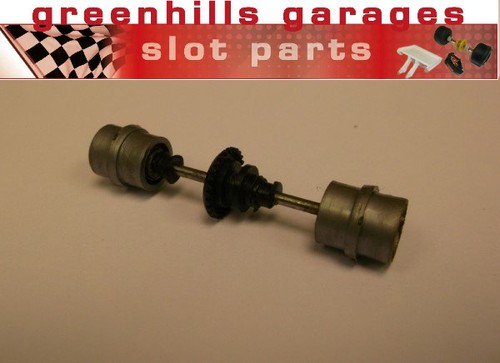 Greenhills Scalextric BRM P160 Hinterachse & Räder grau - gebraucht - P2877